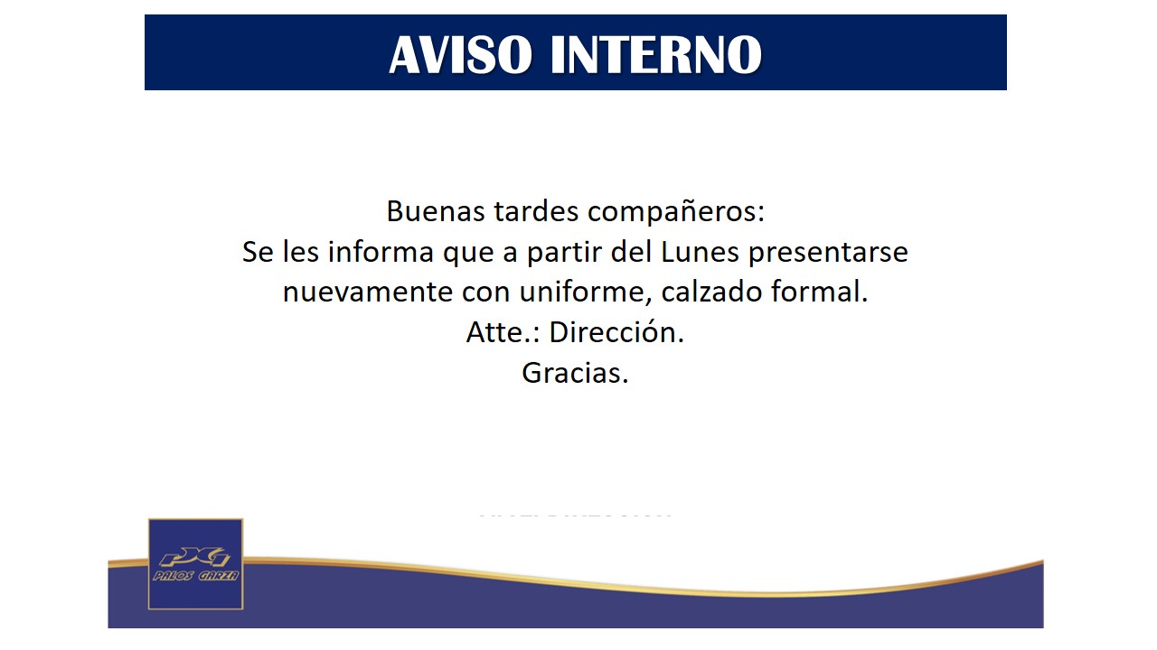 AVISO-UNIFORME